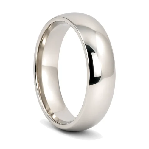 Titanium Polished Men's 6mm Wedding Band