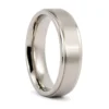 Titanium Raised Centreline Mens 6mm Wedding Ring