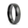 High Polished Black 6mm Ceramic Ring