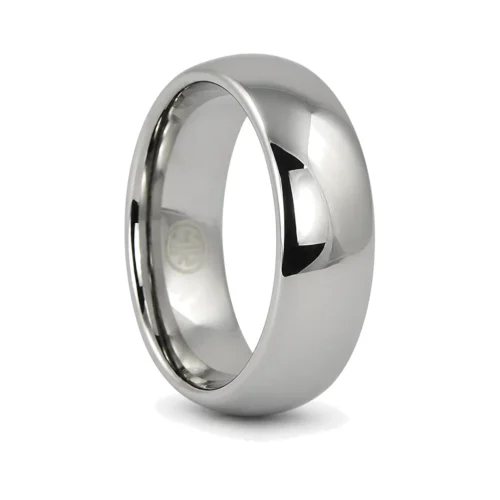 Polished 8mm Tungsten Men's Ring