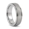 Tungsten 6mm Mens Wedding Ring with Satin Center