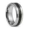 Tungsten 8mm Ring With Carbon Fibre Centreline