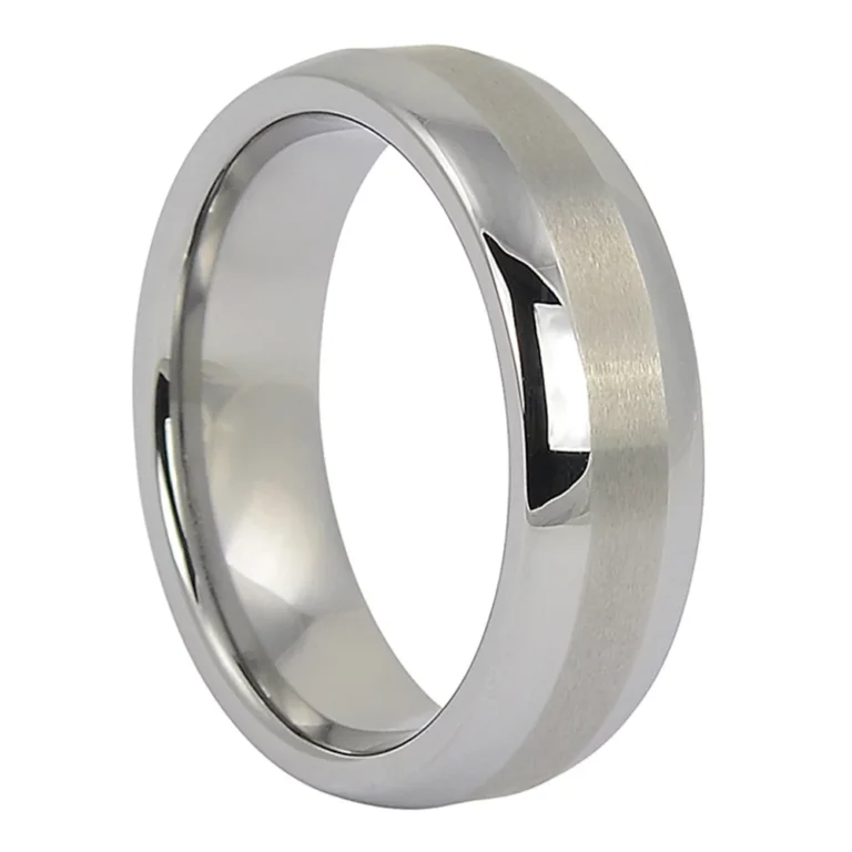 Satin Centreline Mens 7mm Tungsten Ring