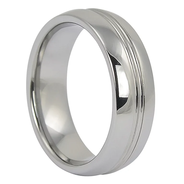 Twin Groove 7mm Tungsten Ring