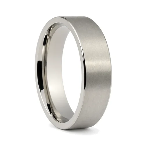 Titanium Satin Finish Men's 6mm Wedding Ring