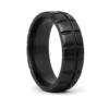 Grooved 10mm Black Steel Ring