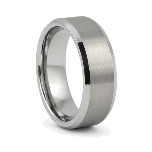 Brushed 8mm Men's Tungsten Ring