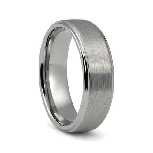 Tungsten 7mm Men's Ring with Brushed Finish