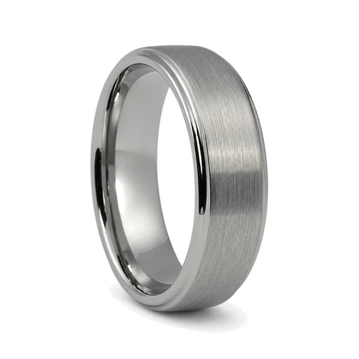 Tungsten 7mm Mens Ring with Brushed Finish