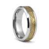 Unique 8mm Mens Gold and Tungsten Ring