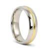 Gold Centreline Titanium 6mm Wedding Ring