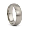 Titanium 7mm Mens Dome Wedding Ring