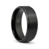 Mens Black Titanium 8mm Ring