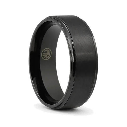 Men's Black Titanium 8mm Ring
