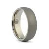 Dark Matte Finish Titanium Dome 7mm Mens Ring