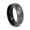 Black Celtic 8mm Mens Tungsten Ring