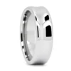 Concave 7mm Polished Tungsten Mens Wedding Ring