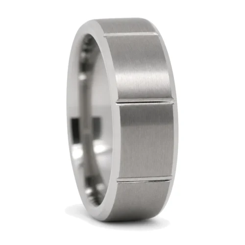 Brushed Tungsten 8mm Men's Wedding Ring