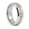8mm Tungsten Zirconium Mens Engagement Ring