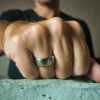 Tungsten 8mm Mens Ring With Celtic Pattern