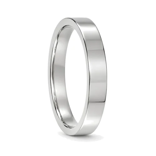 Custom 3mm Polished Flat Titanium Men's Wedding Ring