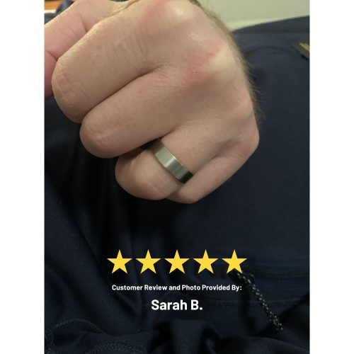 Mens Custom Titanium Wedding Band