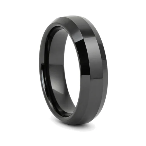 Polished Ceramic 7mm Men's Wedding Ring