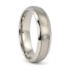 Titanium Mens Engagement Ring 6mm With Single Stone