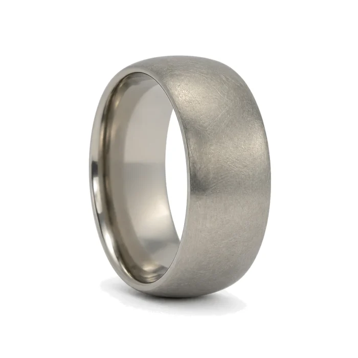 Wide "Comet" 10mm Titanium Mens Ring