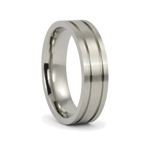 Satin Finish 6mm Titanium Men's Wedding Ring