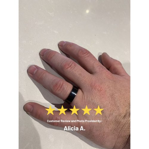 UGC (4) Mens Black Wedding Ring