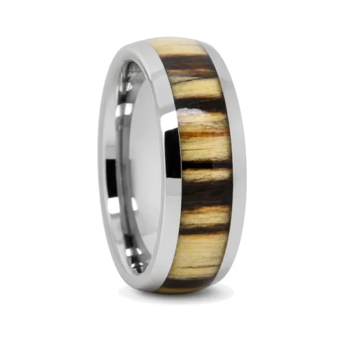 Koa Wood Tungsten 8mm Men's Ring