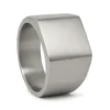 Satin Finish Titanium Signet Ring