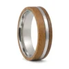 Rosewood And Titanium 8mm Mens Ring