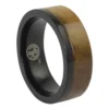 Black Titanium And Koa Wood 8mm Ring