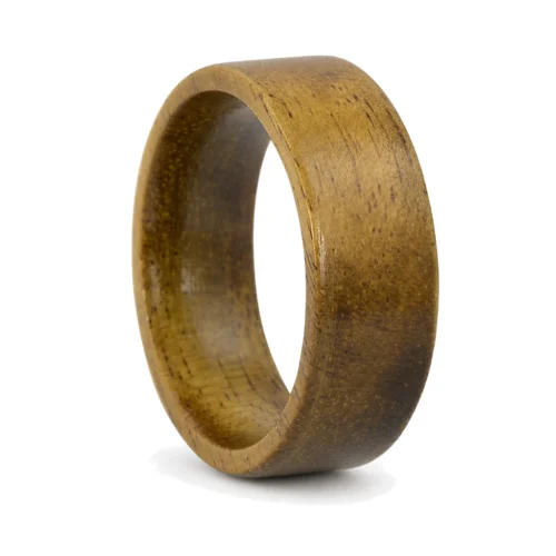 Koa Wood Flat Band 8mm Men's Ring
