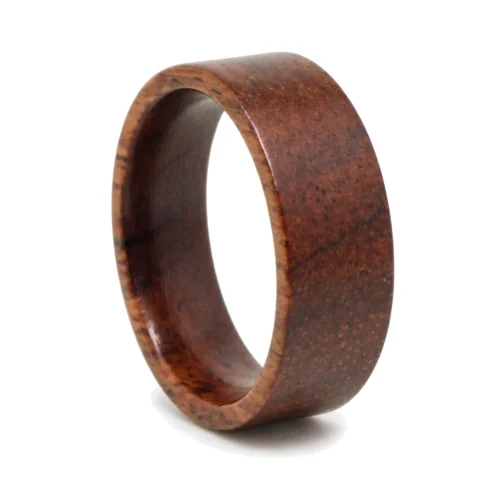 Rosewood 8mm Flat Band Men's Ring