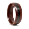 Rosewood 8mm Mens Ring With Carbon Fibre Strip