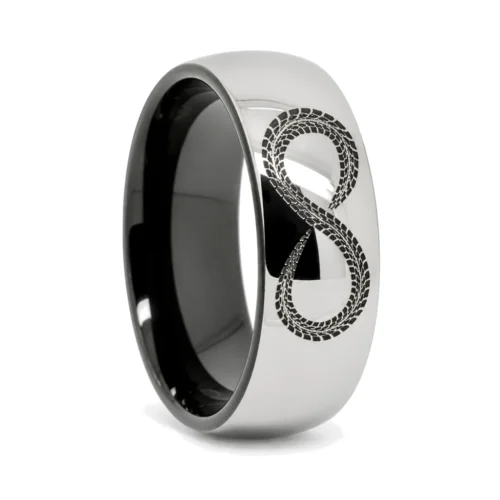 Tungsten 8mm Infinity Men's Promise Ring