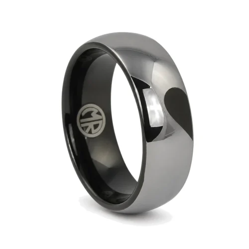 Tungsten Heart 8mm Men's Promise Ring