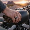 Black Tungsten and Whiskey Barrel Wood 8mm Mens Ring