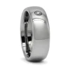 Polished 8mm Mens Promise Ring With Single Simulated Diamond