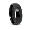 Glossy "Forever Black" Dome Titanium 7mm Mens Ring