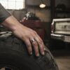 Grooved “Forever Black” 8mm Titanium Mens Ring