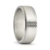8 Diamond Matte Titanium Mens Ring