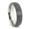 Titanium and Brushed Carbon 8mm Mens Ring
