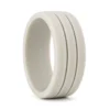 Twin Groove 8.5mm Light Grey Silicone Ring