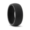 Mens 9mm Black Silicone Ring