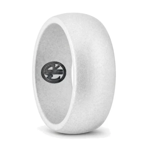 Men's 9mm Silver Silicone Ring