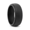 Black Silicone Ring with Step Edge 8mm